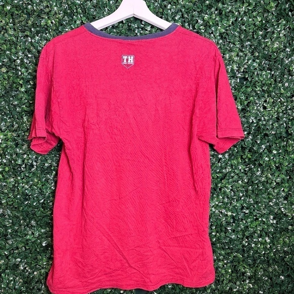 Vintage VTG Mens Tommy Hilfiger Red Short Sleeve T-Shirt Size XL Made in USA Tag - Picture 4 of 4